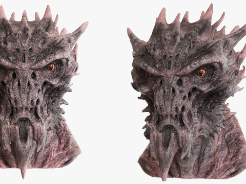 Dämonen-Kreaturenkopf 3D Modell