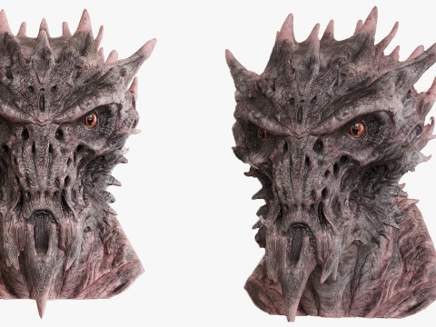 Demon Creature Head 3D Model