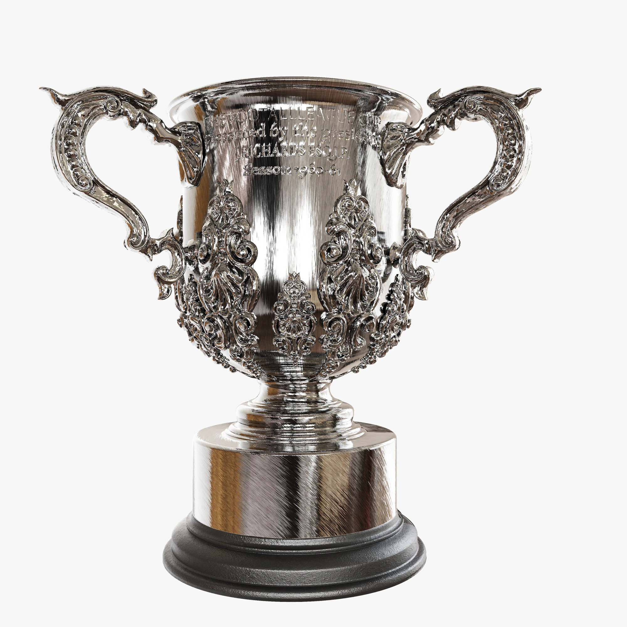 League Cup Trophy 3D Model .c4d .max .obj .3ds .fbx .stl .blend 
