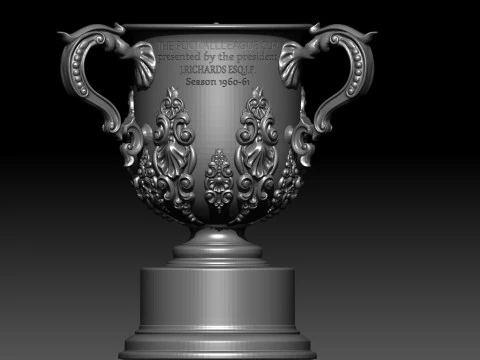 League Cup Trophy 3D Model