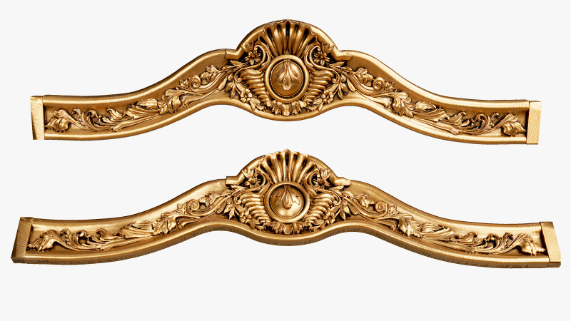 クラシック ベッド フロントン オーナメント 3Dモデル .c4d .max .obj .3ds .fbx .stl .blend 