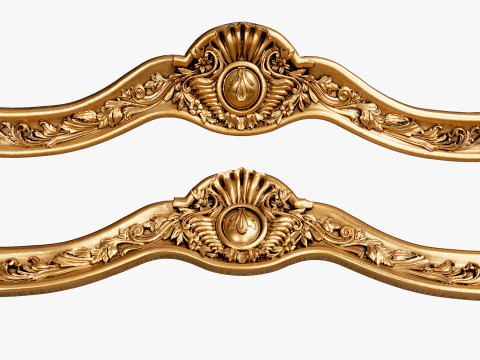 클래식 침대 프론톤 장식 3D 모델