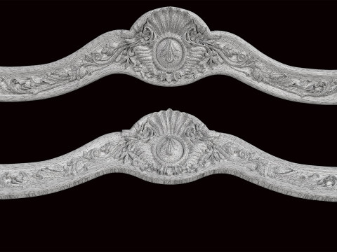 クラシック ベッド フロントン オーナメント 3Dモデル