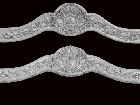 Classic Bed Fronton Ornament 3D Model