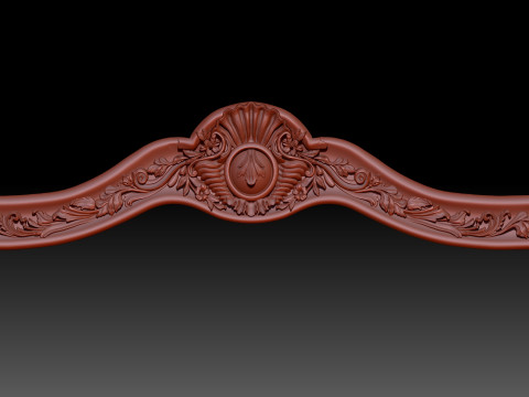 クラシック ベッド フロントン オーナメント 3Dモデル