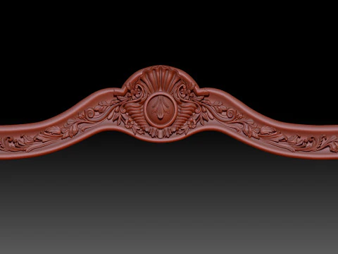 Classic Bed Fronton Ornament 3D Model