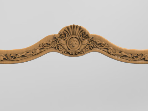 クラシック ベッド フロントン オーナメント 3Dモデル