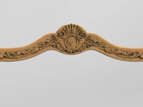 Classic Bed Fronton Ornament 3D Model