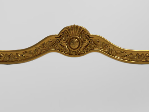 クラシック ベッド フロントン オーナメント 3Dモデル