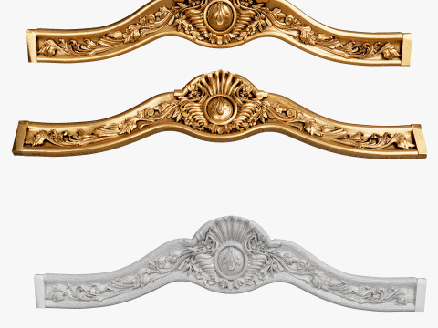 クラシック ベッド フロントン オーナメント 3Dモデル