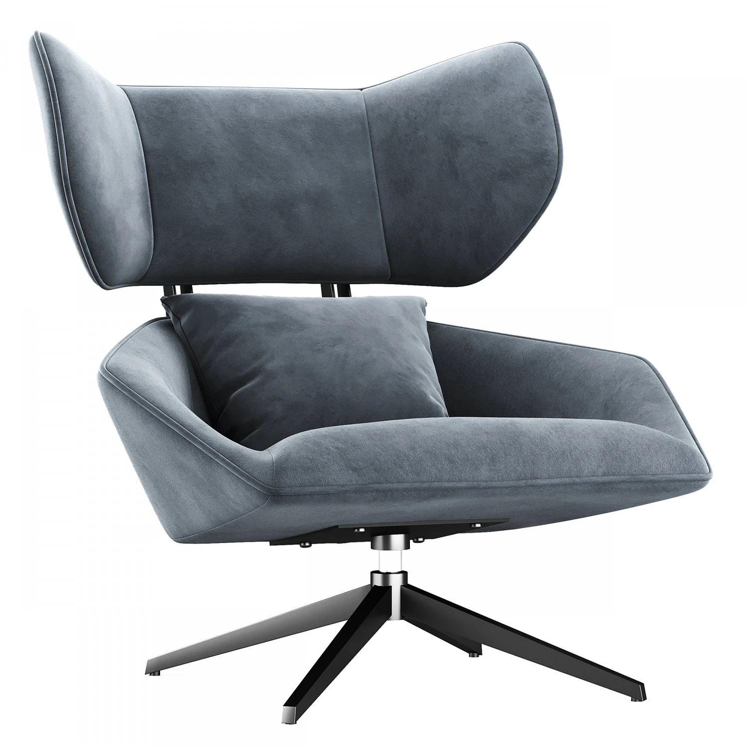 B Modern armchair 3D Model .c4d .max .obj .3ds .fbx .stl .blend 