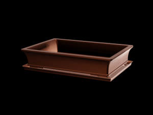 Bonsai Pot rectangular 004 3D Baskı Modeli