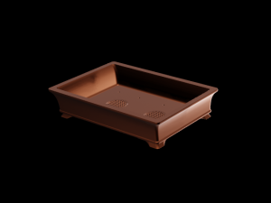 Bonsai Pot rectangular 004 3D Baskı Modeli