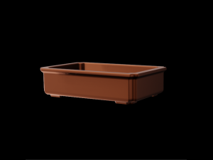 Bonsai Pot rectangular 001 3D Print Model