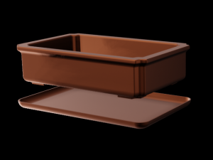 Bonsai Pot rectangular 001 Model Cetak 3D