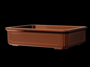 Bonsai Pot rectangular 002 3D Print Model