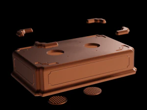 Bonsai Pot rectangular 002 3D Print Model