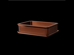 Bonsai Pot rectangular 002 3D Print Model