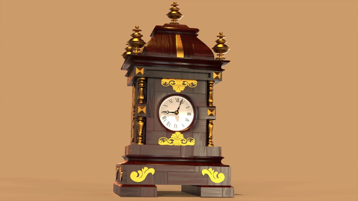 Modelado Reloj Antiguo 3D Model .c4d .max .obj .3ds .fbx .stl .blend 