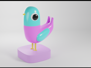 Low poly pigeon model 3D Model
