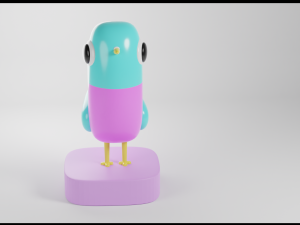 Low poly pigeon model CG Dokuları