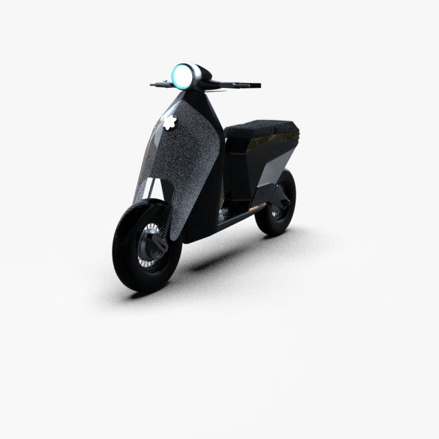 Elegance Series - White and Black Scooter Motorcycle Model 3D .c4d .max .obj .3ds .fbx .stl .blend 