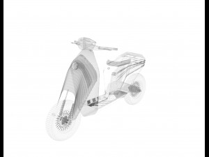 Elegance Series - White and Black Scooter Motorcycle Model 3D