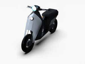 Elegance Series - White and Black Scooter Motorcycle Model 3D
