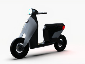 Elegance Series - White and Black Scooter Motorcycle Model 3D