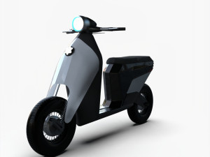 Elegance Series - White and Black Scooter Motorcycle Model 3D