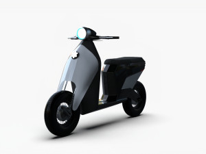 Elegance Series - White and Black Scooter Motorcycle Model 3D