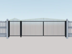 Gate and fence 3D Model