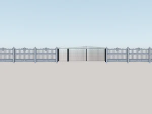 Gate and fence 3D Model