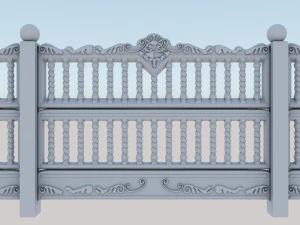 Gate and fence 3D Model