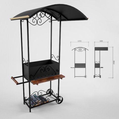 Brazier 3D Модель .c4d .max .obj .3ds .fbx .stl .blend 