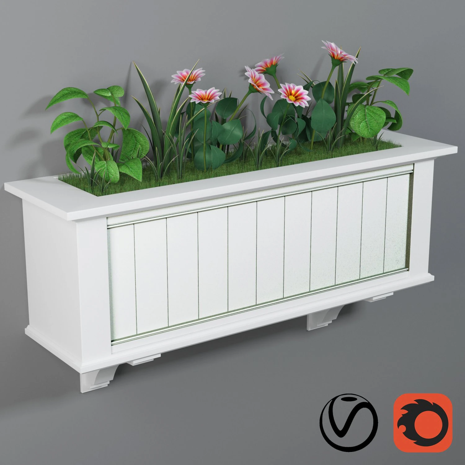 Outdoor vase 3D Model .c4d .max .obj .3ds .fbx .stl .blend