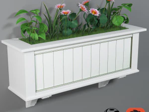 Wazon na zewnątrz Model 3D