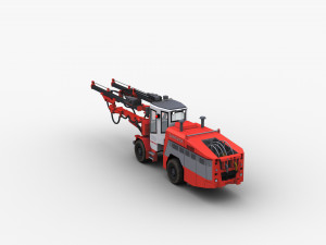 Sandvik Drill Rig Underground 3D Model