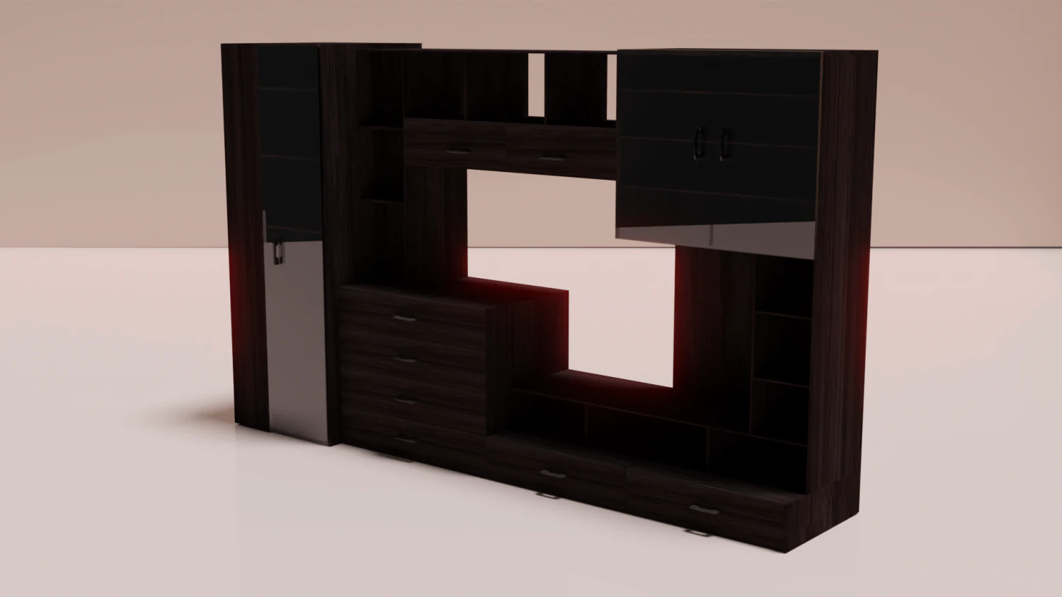 Wardrobe 3D Model .c4d .max .obj .3ds .fbx .stl .blend 