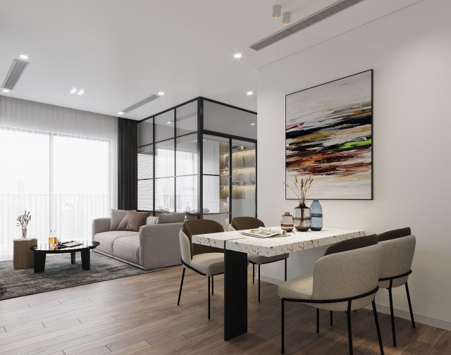 Interior Scene Apartment 3D Model .c4d .max .obj .3ds .fbx .stl .blend 