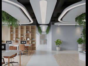 Interior Office scene 3D Model