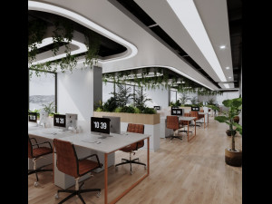 Interior Office scene 3D Model
