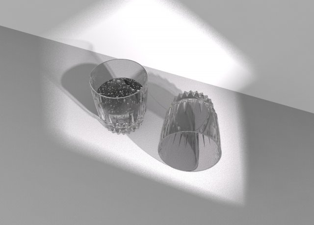 Glass of water - Vaso de agua Modello 3D .c4d .max .obj .3ds .fbx .stl .blend