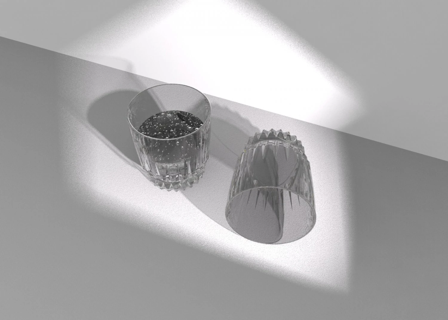 Glass of water - Vaso de agua 3D Model .c4d .max .obj .3ds .fbx .stl .blend 