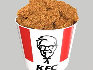 KFC 12 unique chicken wings bucket 3D 모델