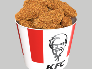 KFC 12 unique chicken wings bucket 3D मॉडल