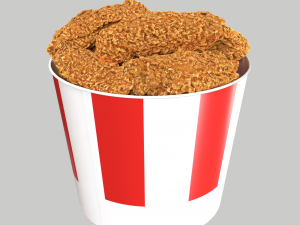 KFC 12 unique chicken wings bucket 3D मॉडल