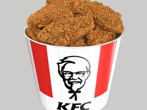 KFC 12 unique chicken wings bucket 3D मॉडल