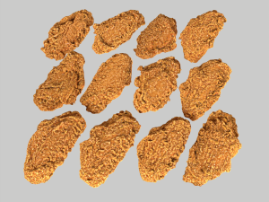 KFC 12 unique chicken wings bucket 3D मॉडल