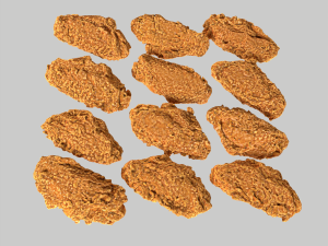 KFC 12 unique chicken wings bucket 3D मॉडल